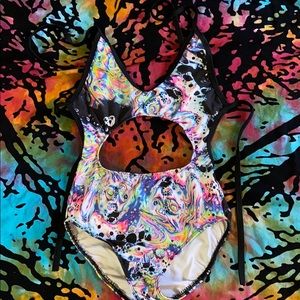 Rave with mi gente acid body suit